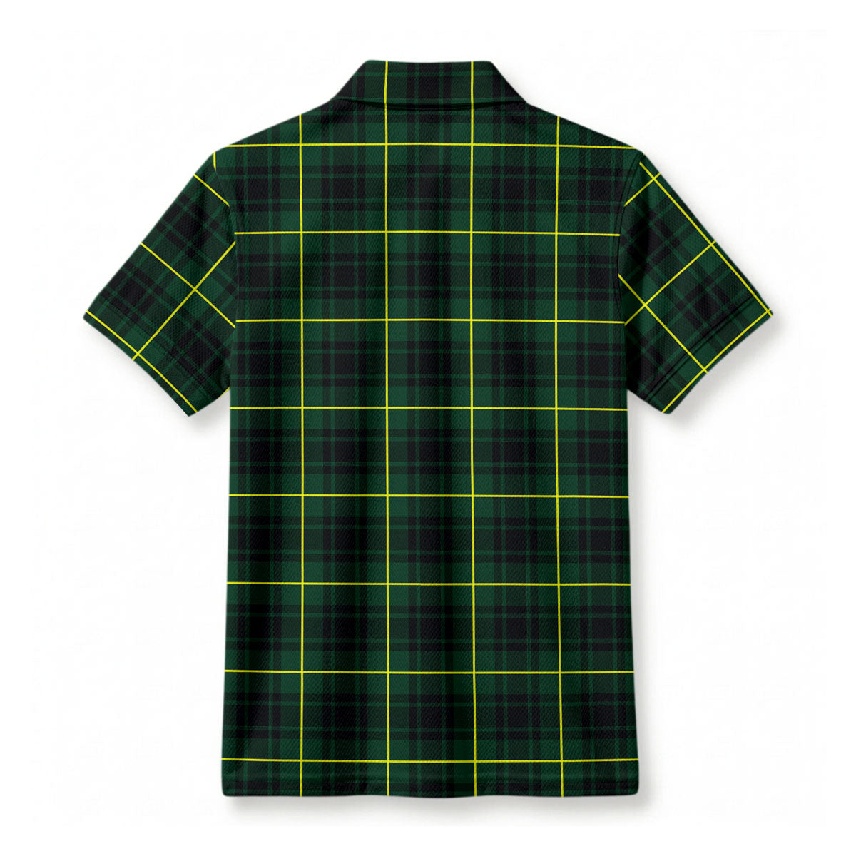 McArthur Modern Tartan Crest Birdseye Mesh Polo Shirt