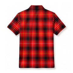 McIver Modern Tartan Crest Birdseye Mesh Polo Shirt