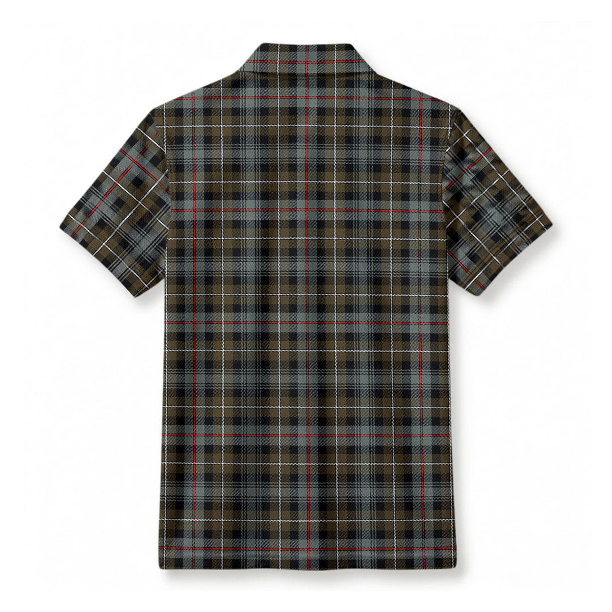 McKenzie Weathered Tartan Crest Birdseye Mesh Polo Shirt
