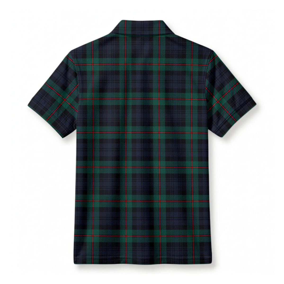 McKinlay Modern Tartan Crest Birdseye Mesh Polo Shirt