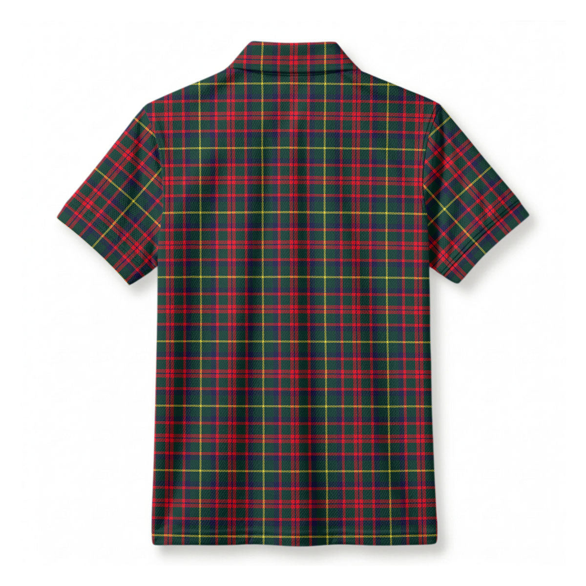 McKintosh Hunting Modern Tartan Crest Birdseye Mesh Polo Shirt