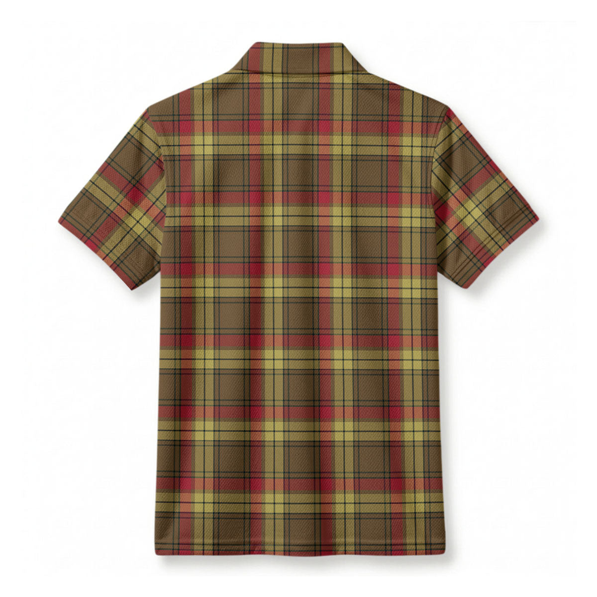 McMillan Old Weathered Tartan Crest Birdseye Mesh Polo Shirt