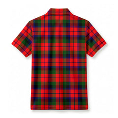 McNaughten Tartan Crest Birdseye Mesh Polo Shirt