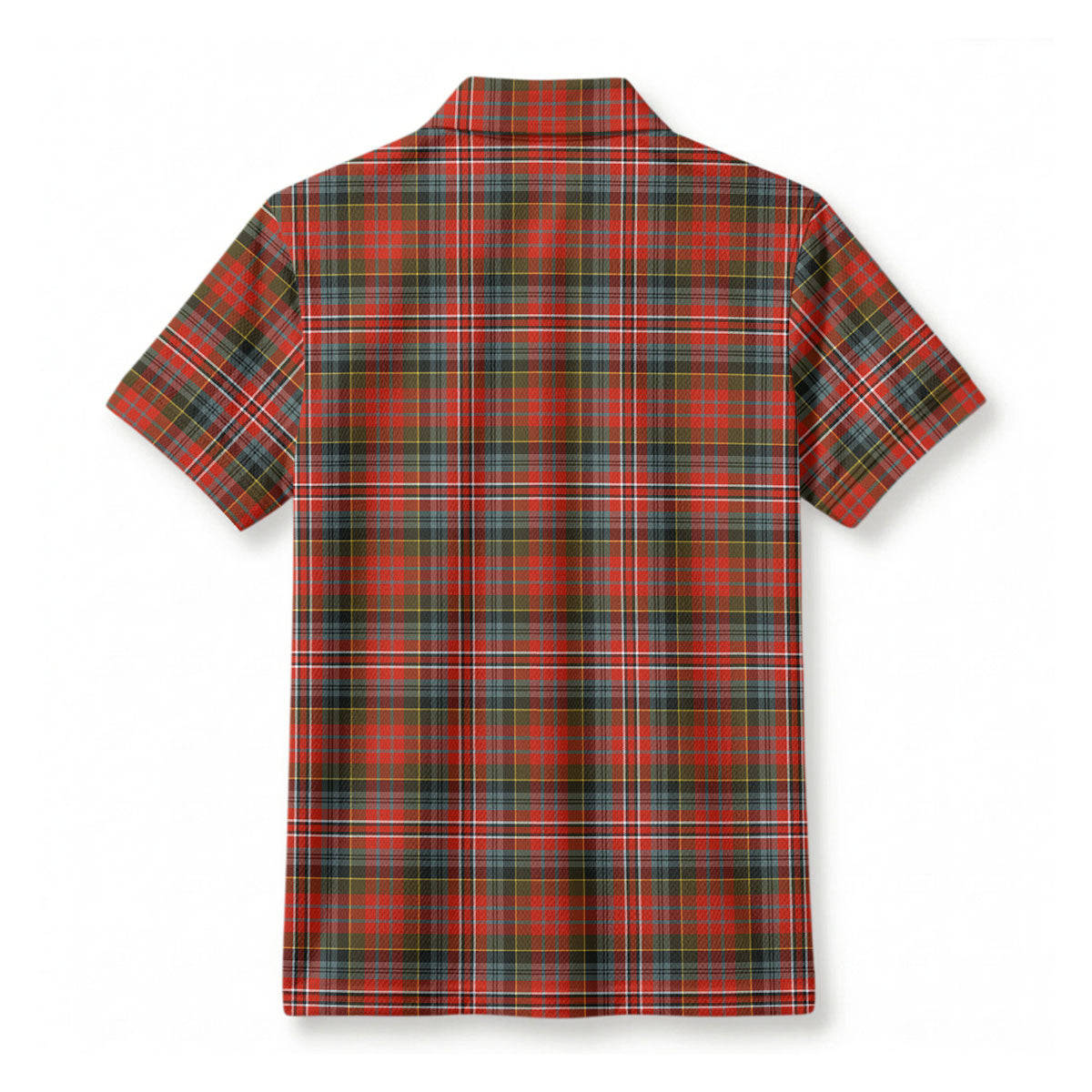 McPherson Weathered Tartan Crest Birdseye Mesh Polo Shirt