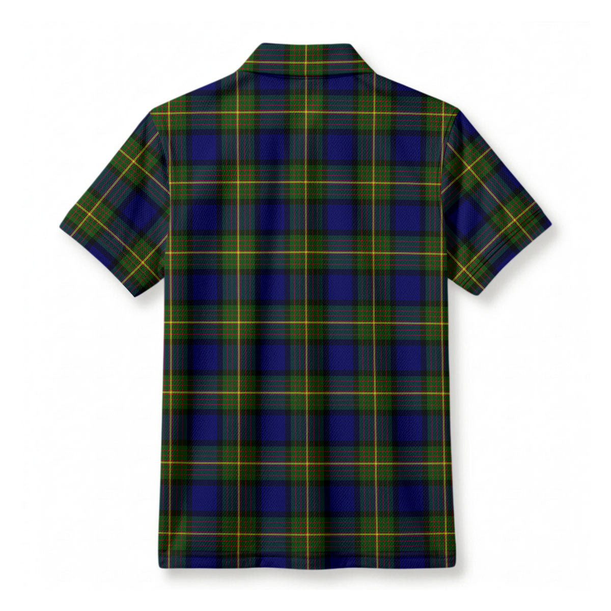 Muir Tartan Crest Birdseye Mesh Polo Shirt