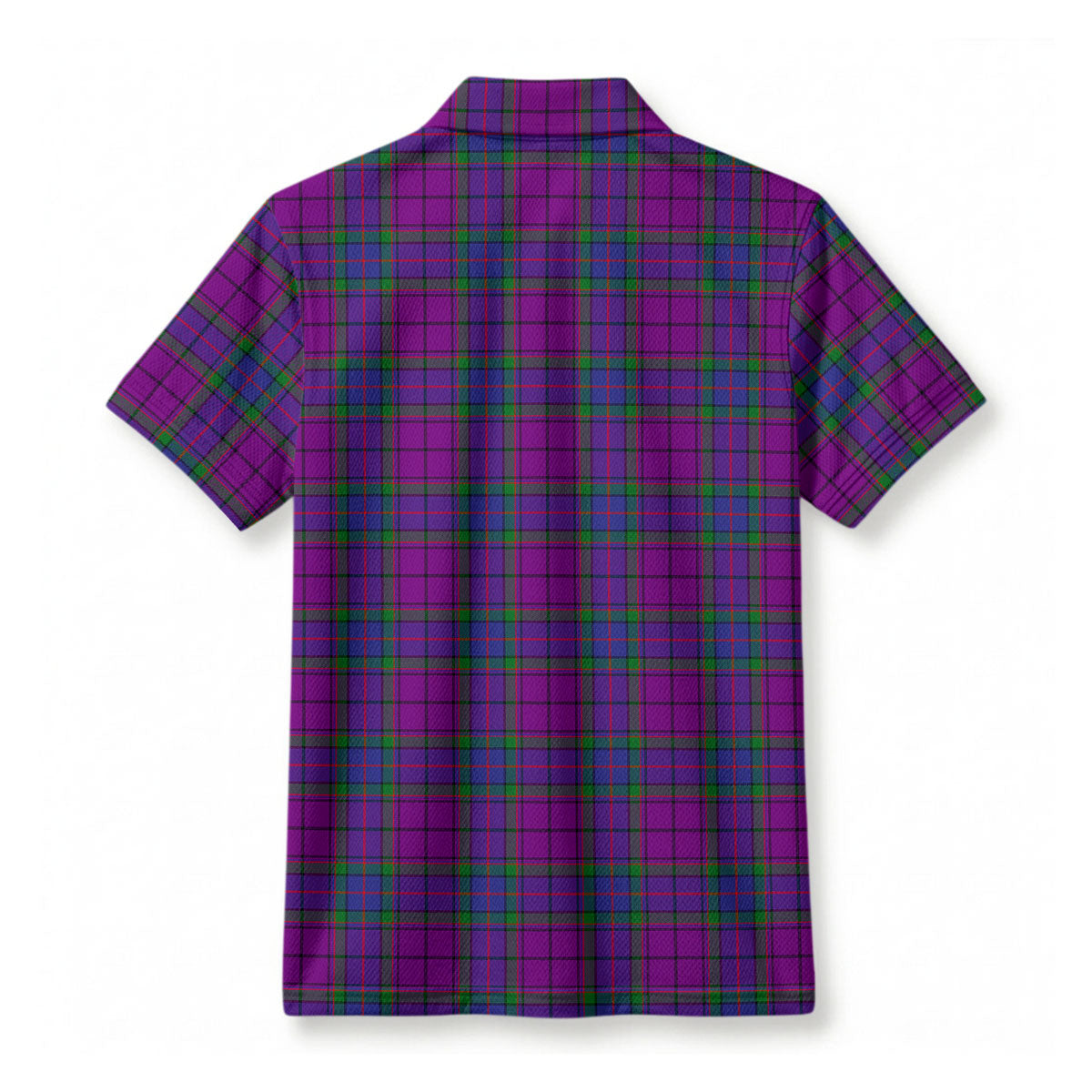 Wardlaw Modern Tartan Crest Birdseye Mesh Polo Shirt