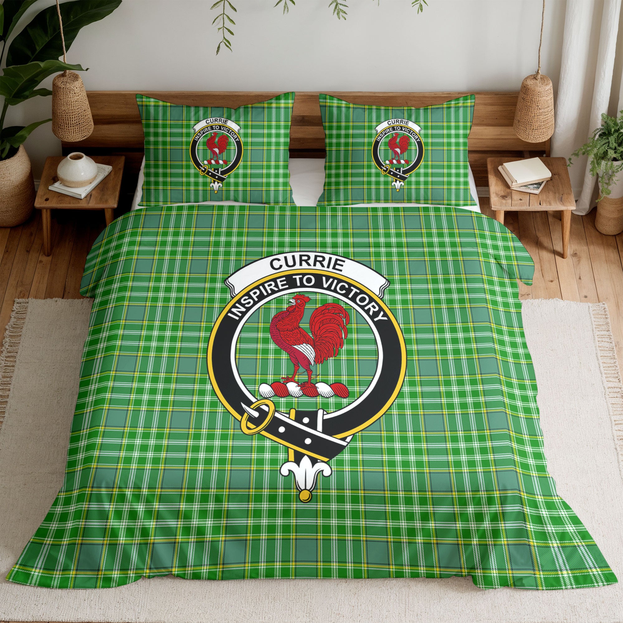Currie Tartan Crest Bedding Set