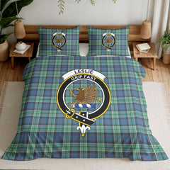 Leslie Hunting Ancient Tartan Crest Bedding Set