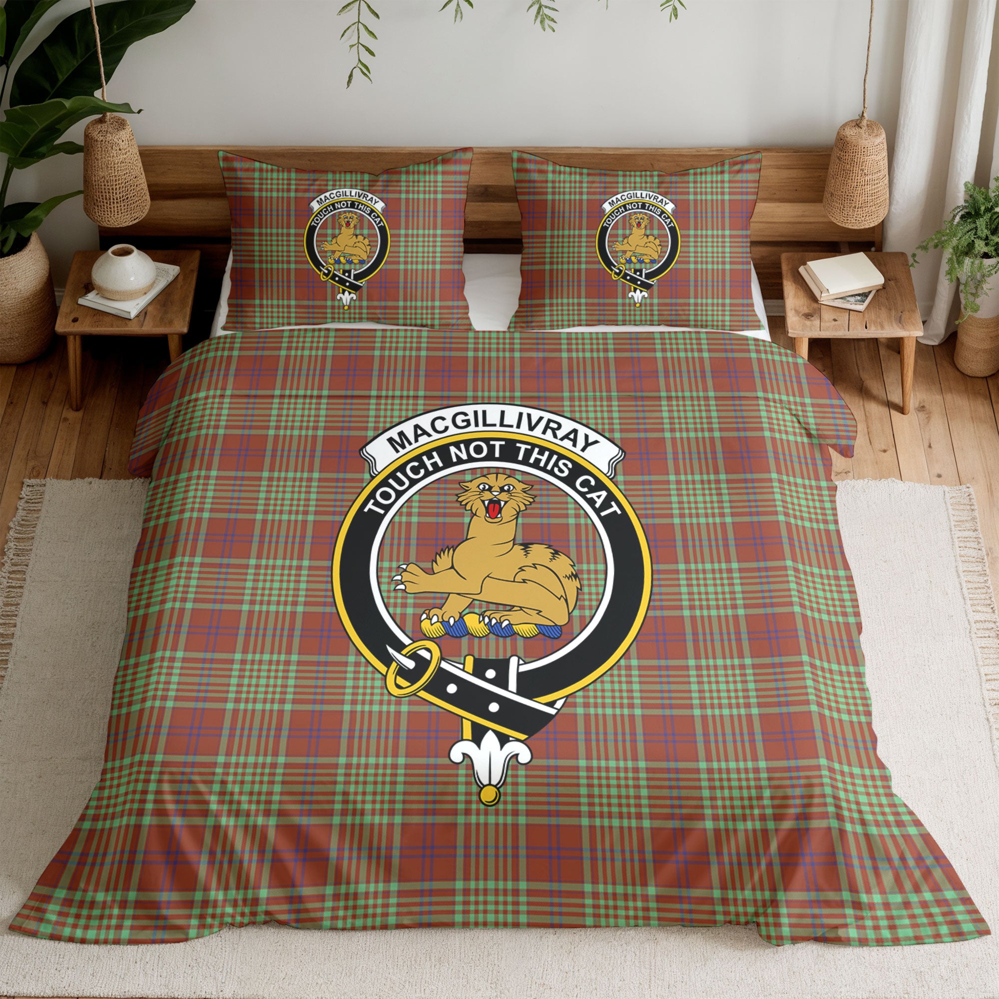 MacGillivray Hunting Ancient Tartan Crest Bedding Set