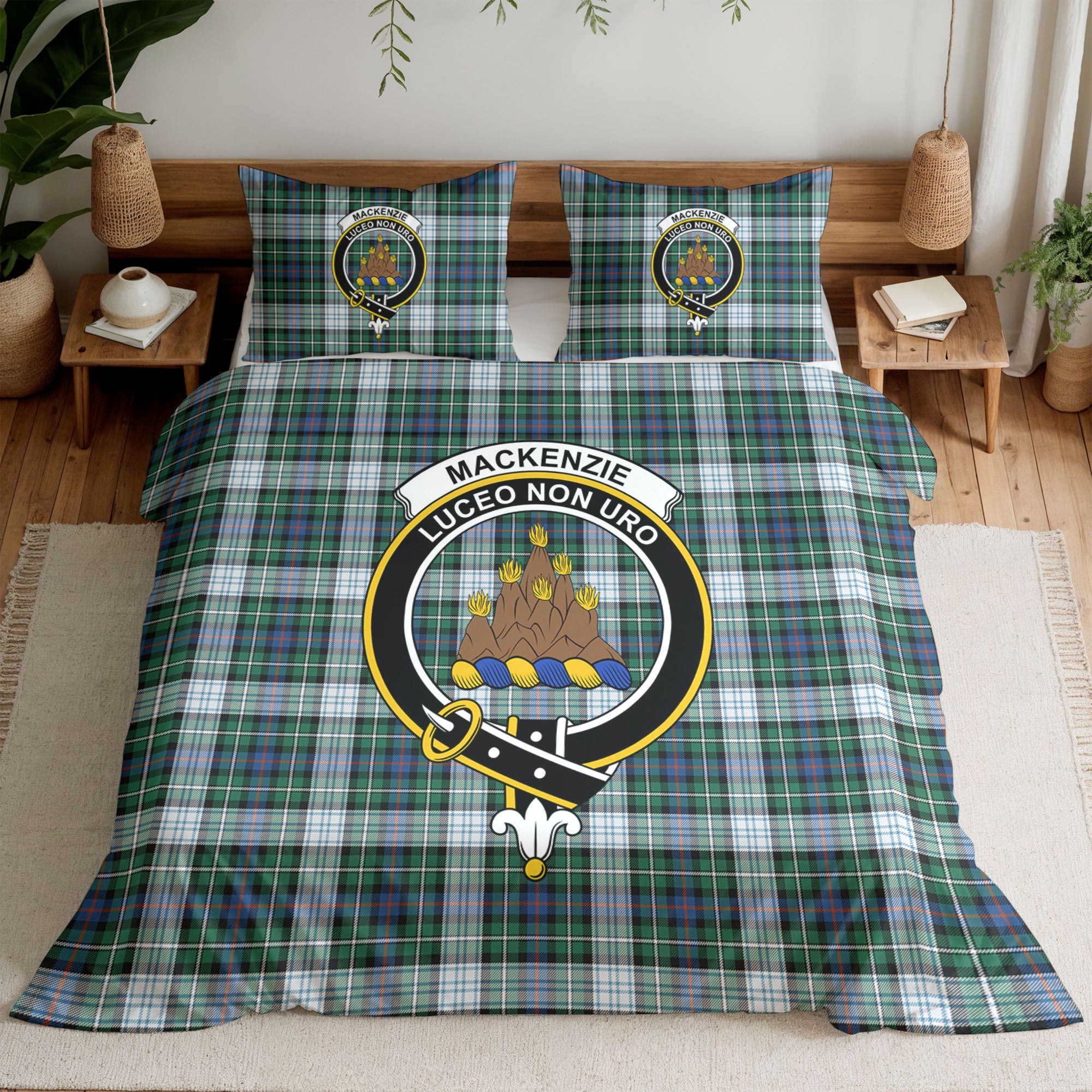 MacKenzie Dress Ancient Tartan Crest Bedding Set