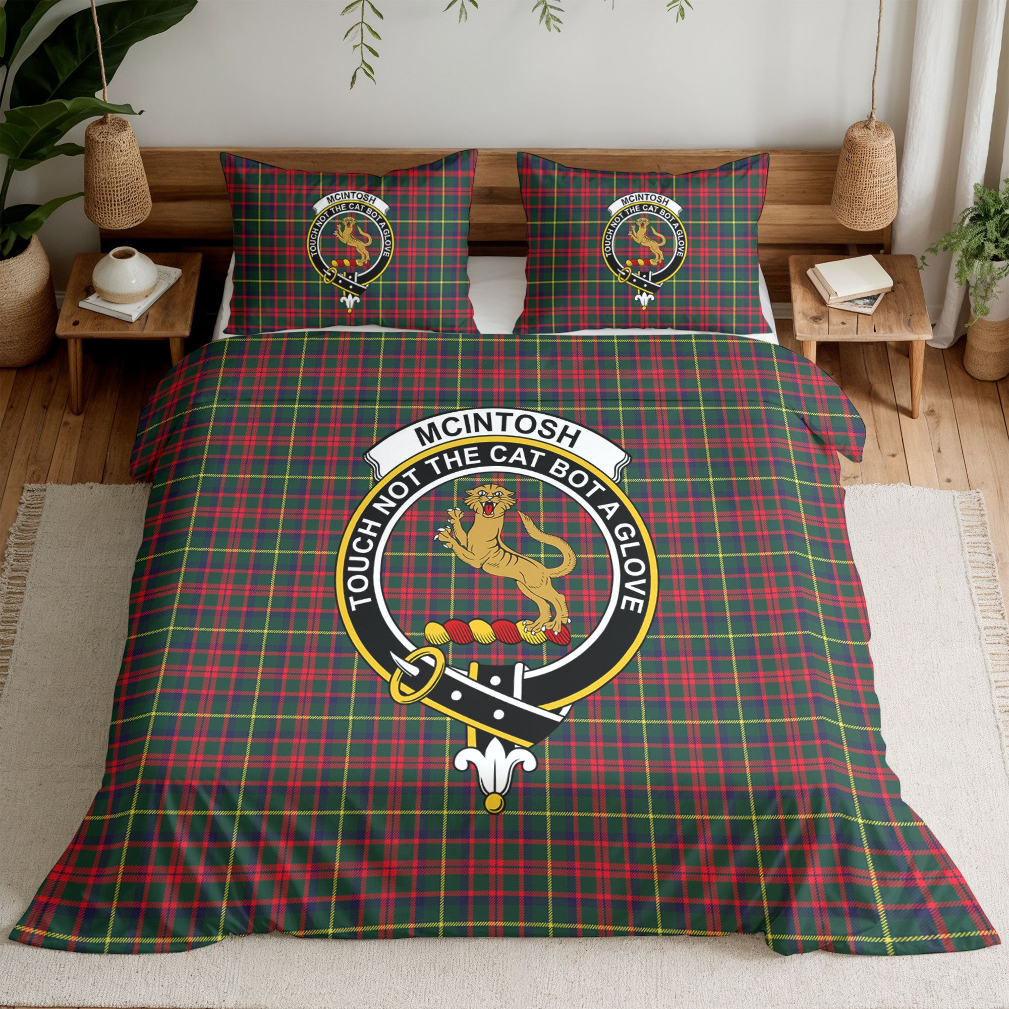 McIntosh Hunting Modern Tartan Crest Bedding Set