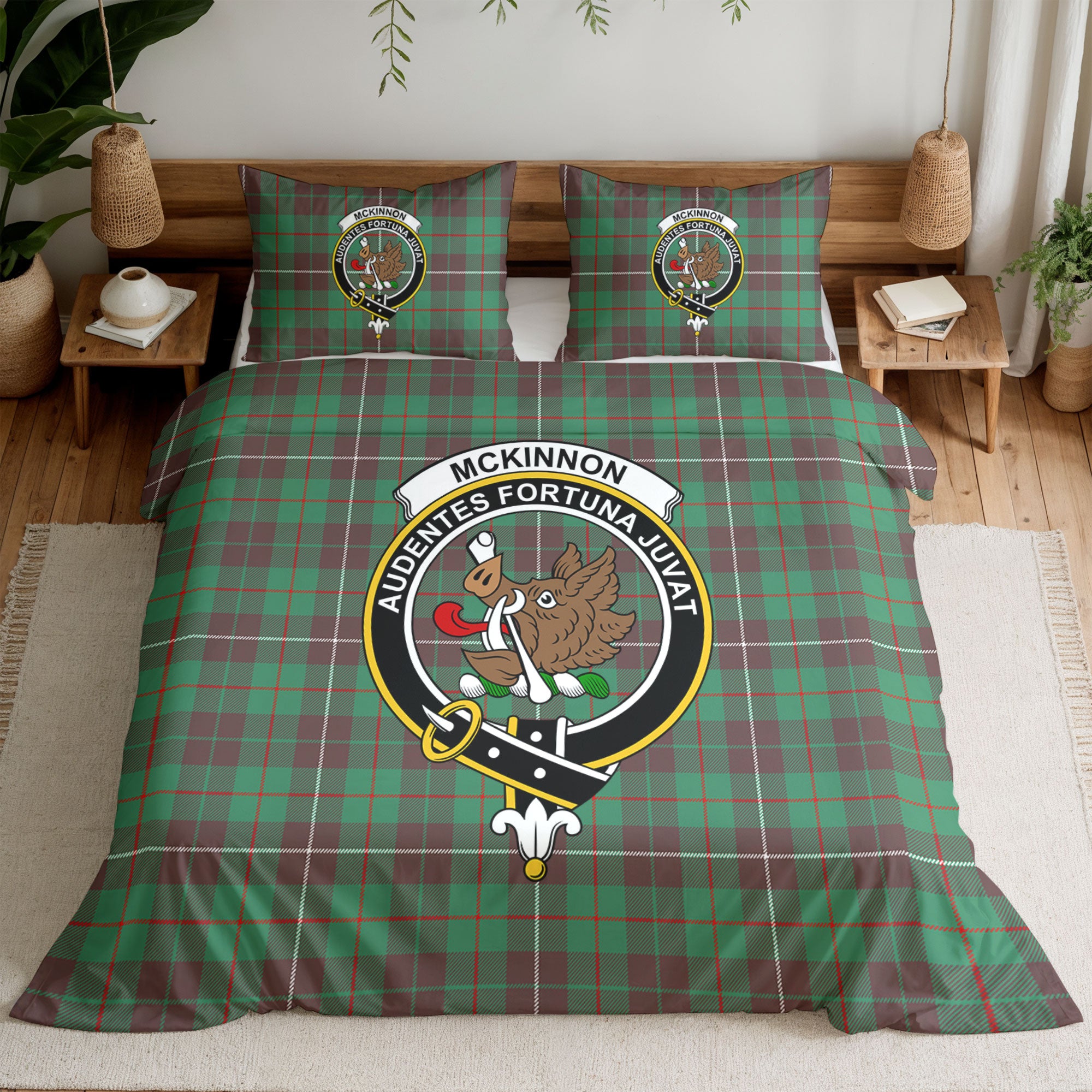 McKinnon Hunting Ancient Tartan Crest Bedding Set