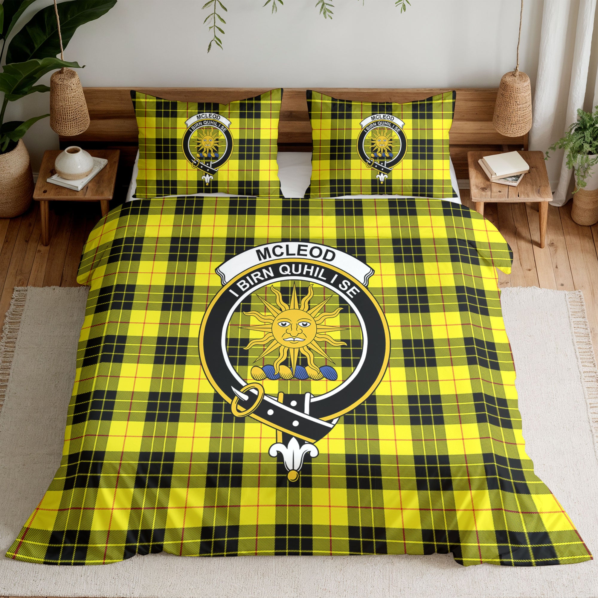 McLeod of Lewis Modern Tartan Crest Bedding Set