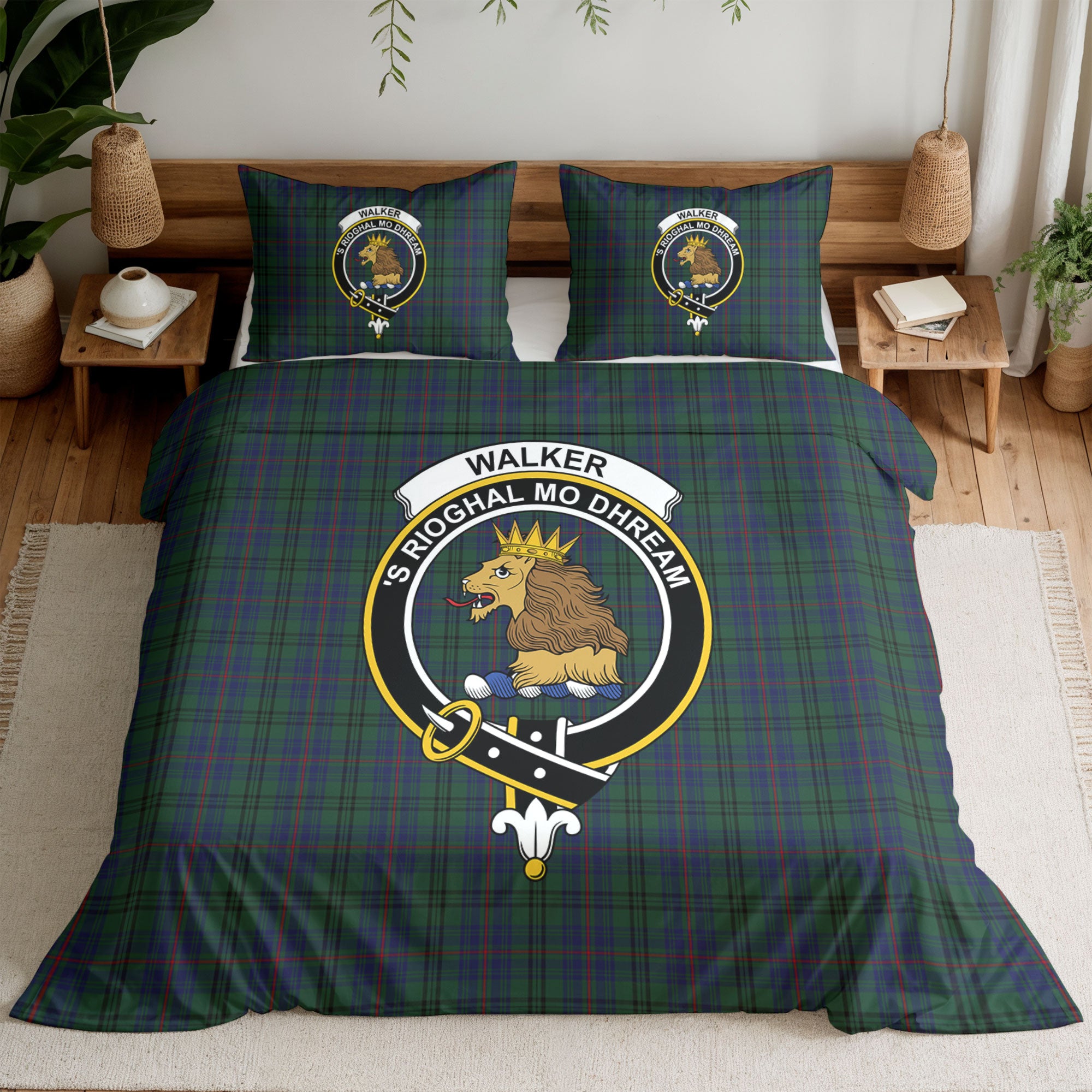 Walker Hunting Tartan Crest Bedding Set