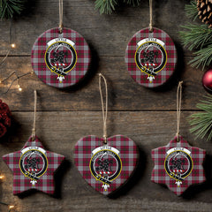 Little Tartan Crest Christmas Ceramic Ornament