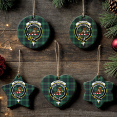MacAulay Hunting Ancient Tartan Crest Christmas Ceramic Ornament