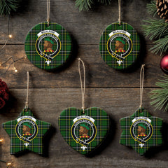 McAlpine Modern Tartan Crest Christmas Ceramic Ornament
