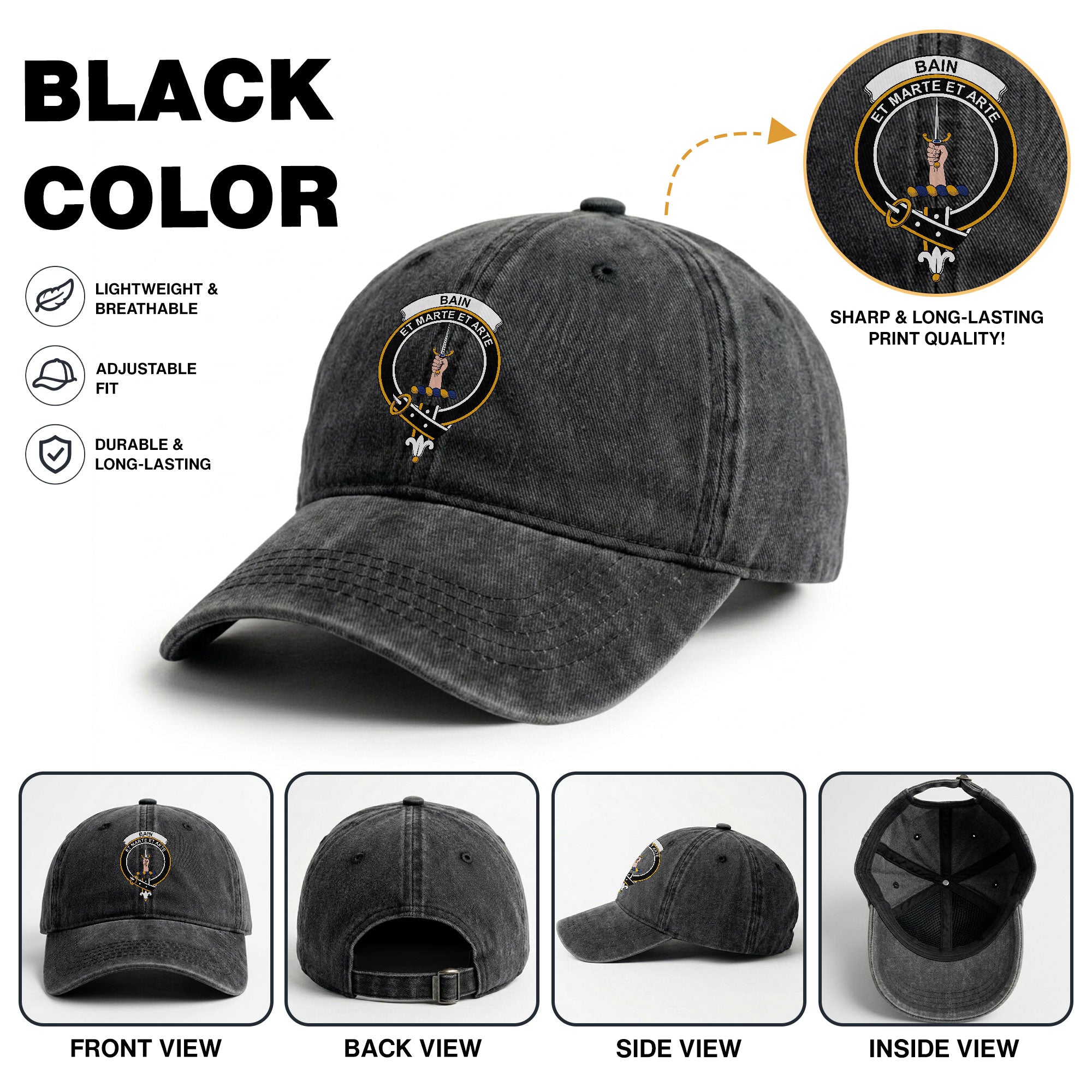 Bain Crest Washed Classic Cap