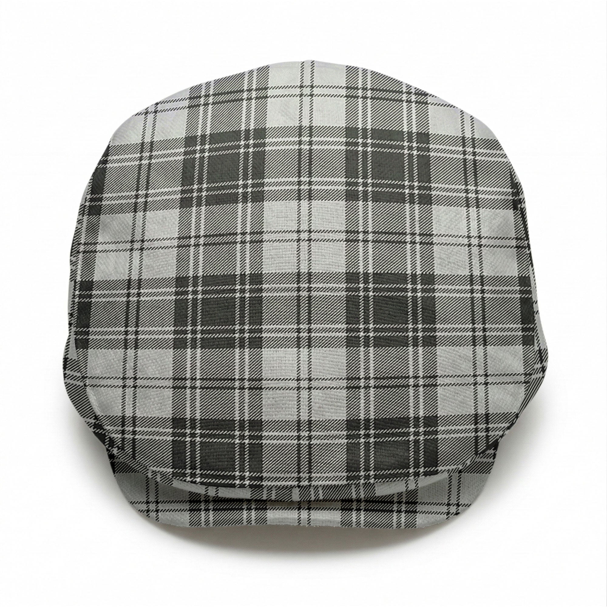 Douglas Grey Modern Tartan Flat Caps