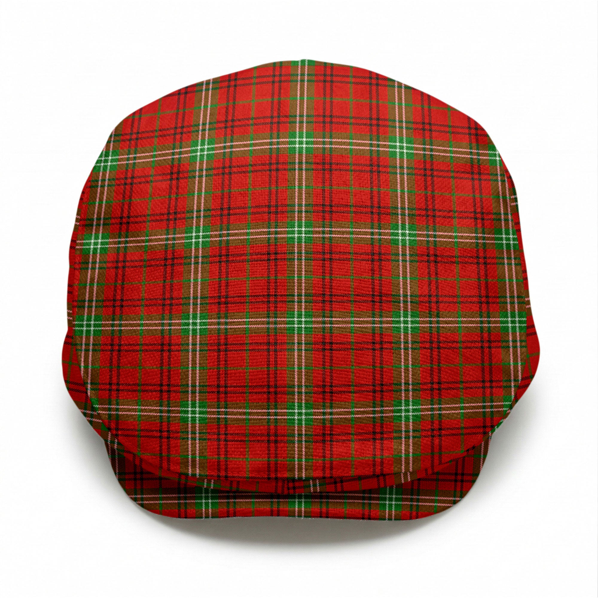 Morrison Red Modern Tartan Flat Caps
