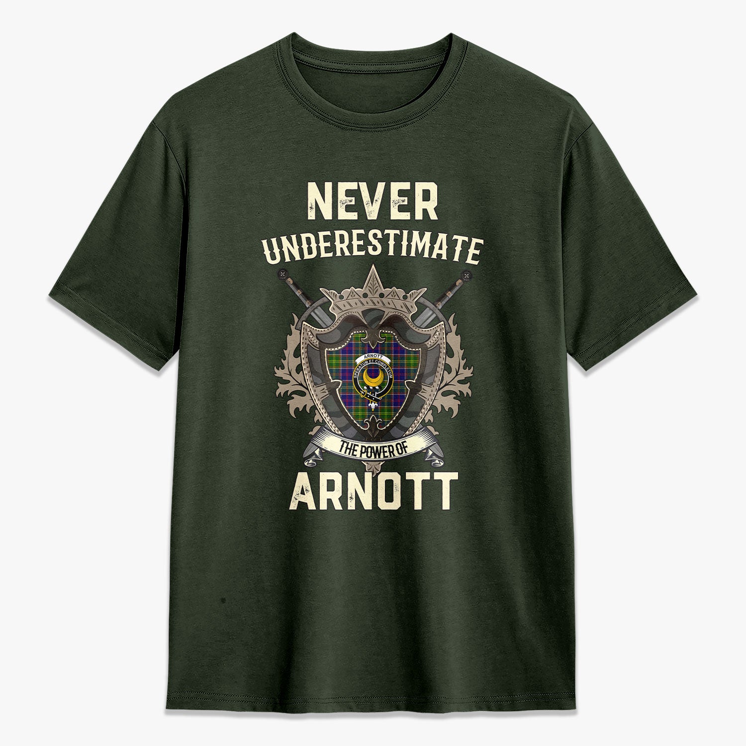 Arnott Tartan Crest 2D T-shirt - Never Underestimate Style