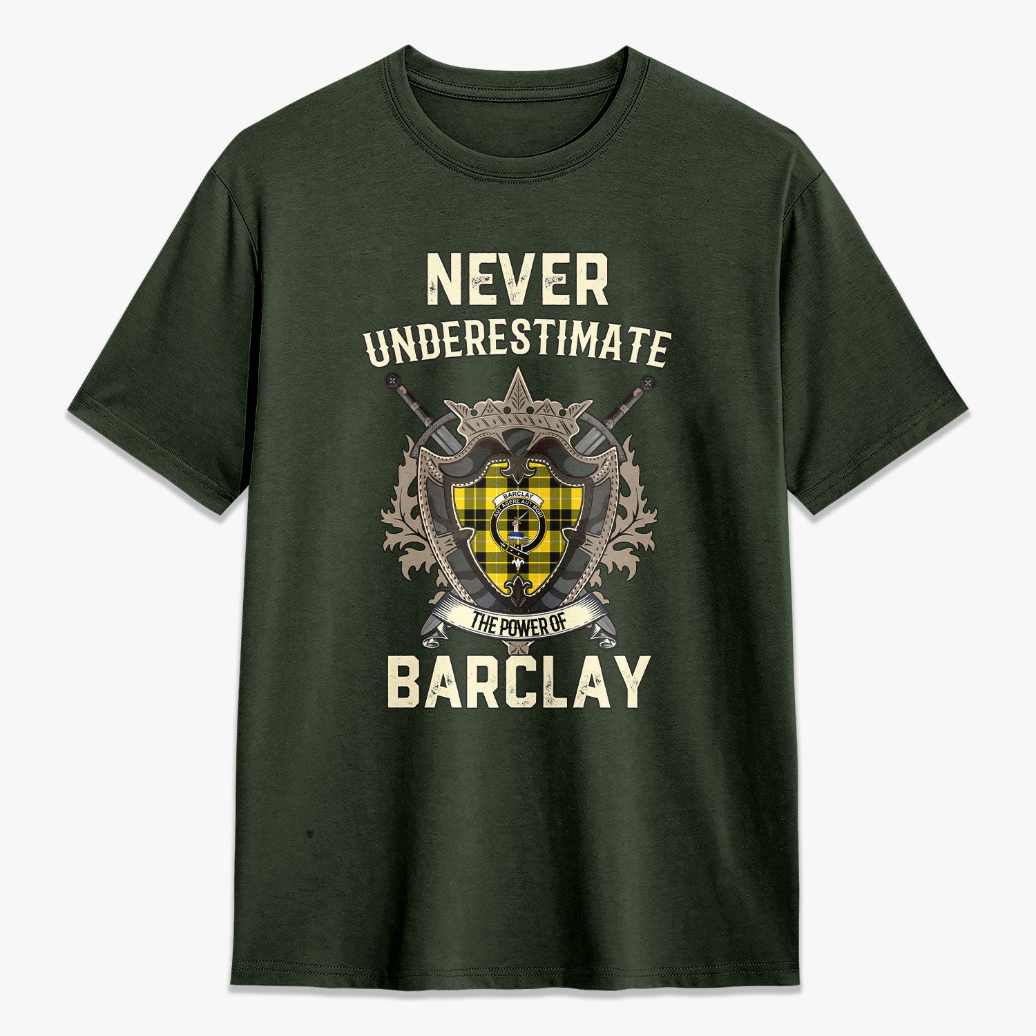 Barclay Dress Modern Tartan Crest 2D T-shirt - Never Underestimate Style