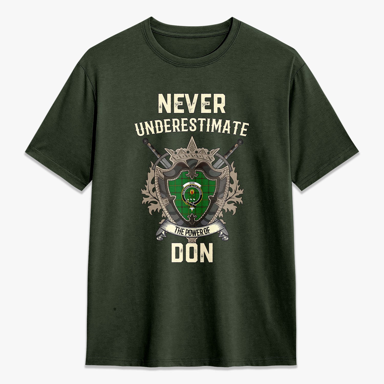 Don Tartan Crest 2D T-shirt - Never Underestimate Style