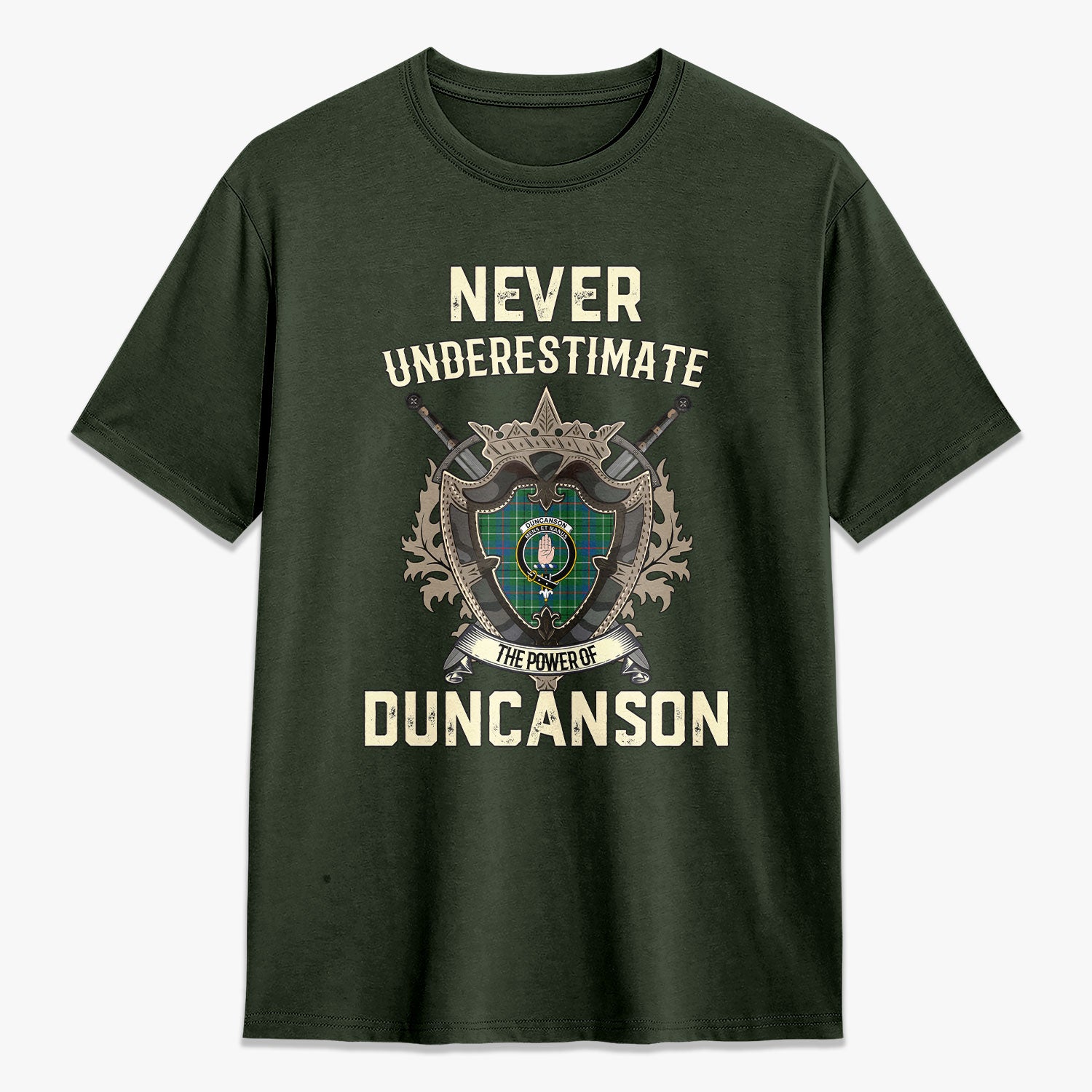 Duncanson Tartan Crest 2D T-shirt - Never Underestimate Style