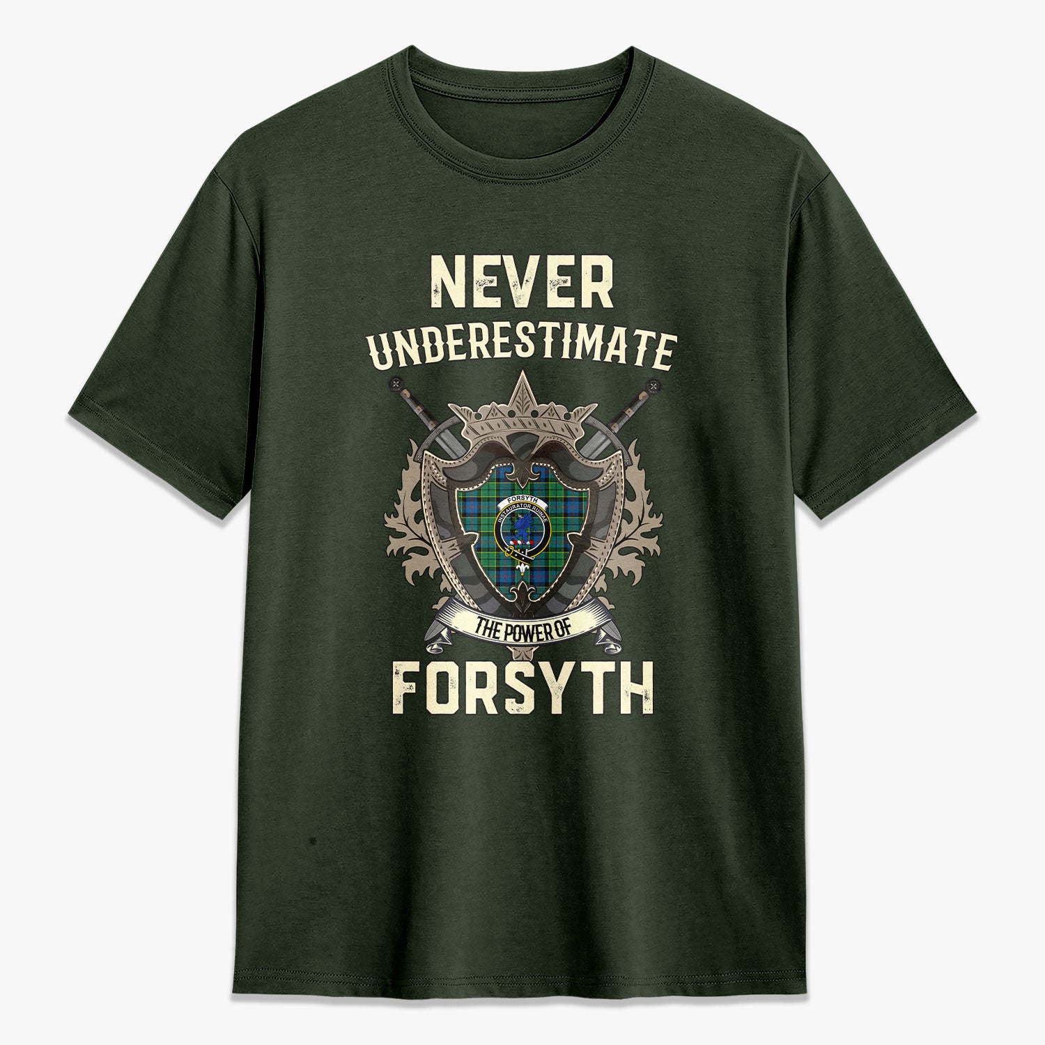 Forsyth Ancient Tartan Crest 2D T-shirt - Never Underestimate Style
