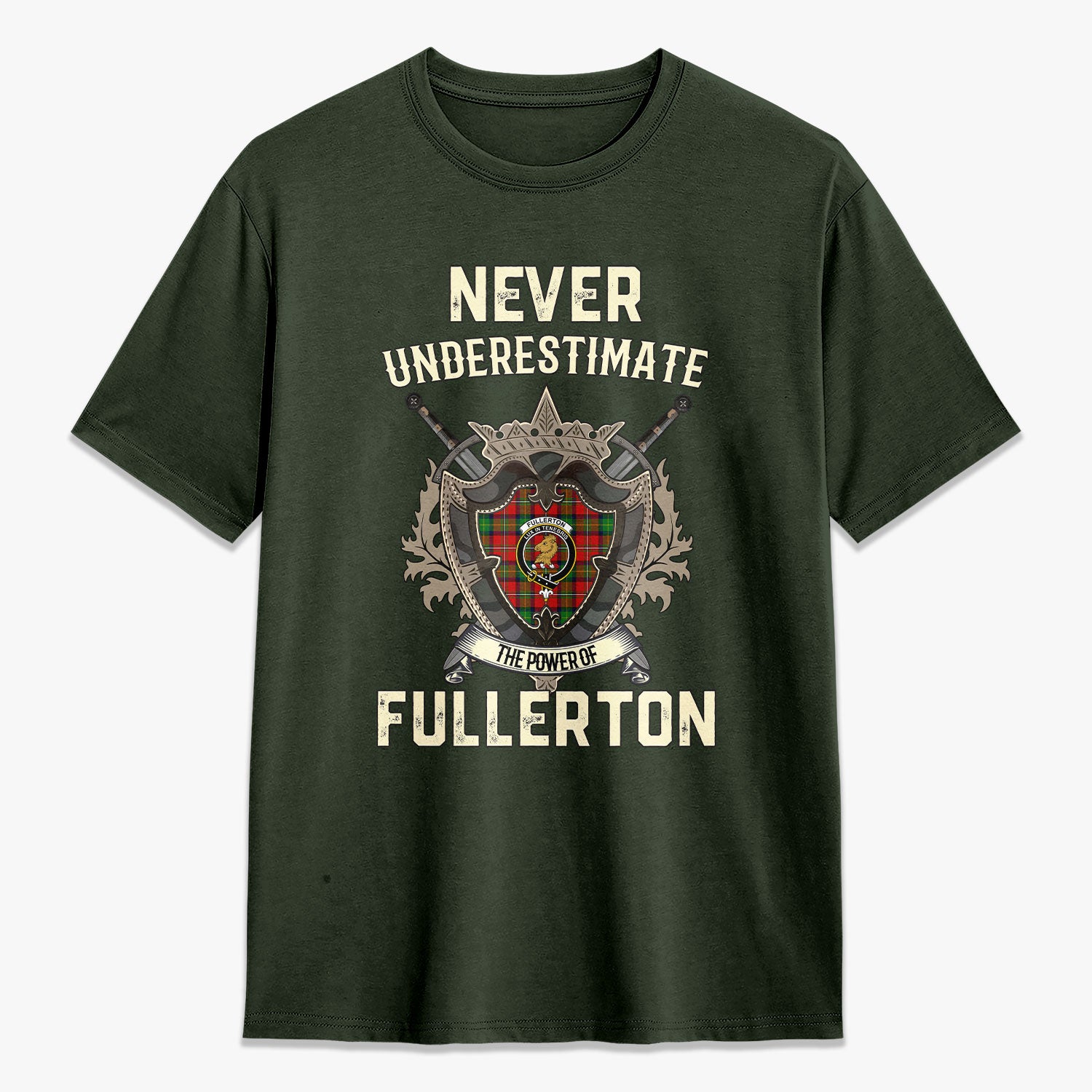 Fullerton Tartan Crest 2D T-shirt - Never Underestimate Style