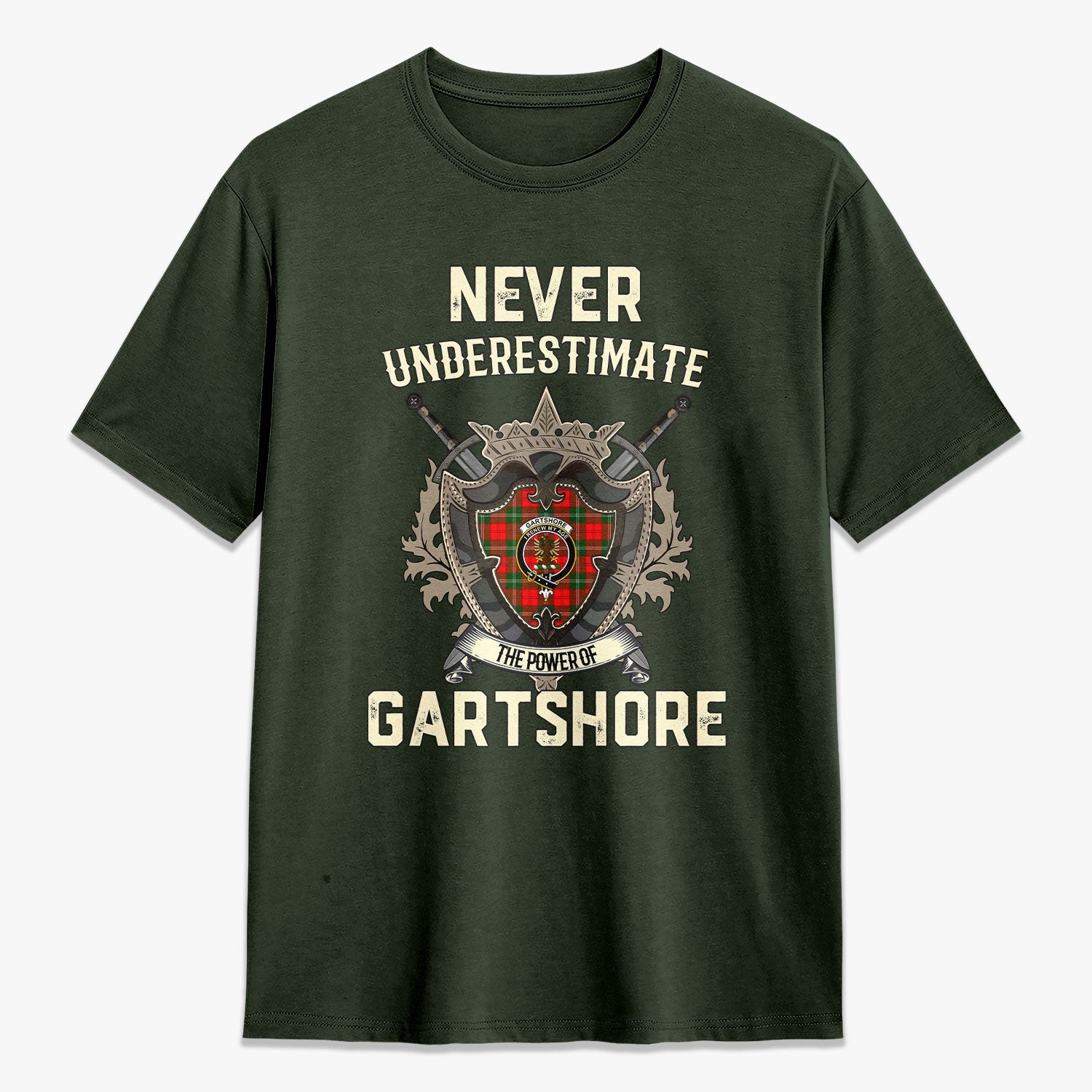 Gartshore Tartan Crest 2D T-shirt - Never Underestimate Style