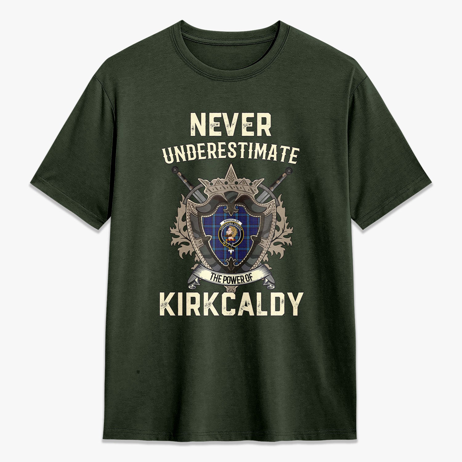 Kirkcaldy Tartan Crest 2D T-shirt - Never Underestimate Style