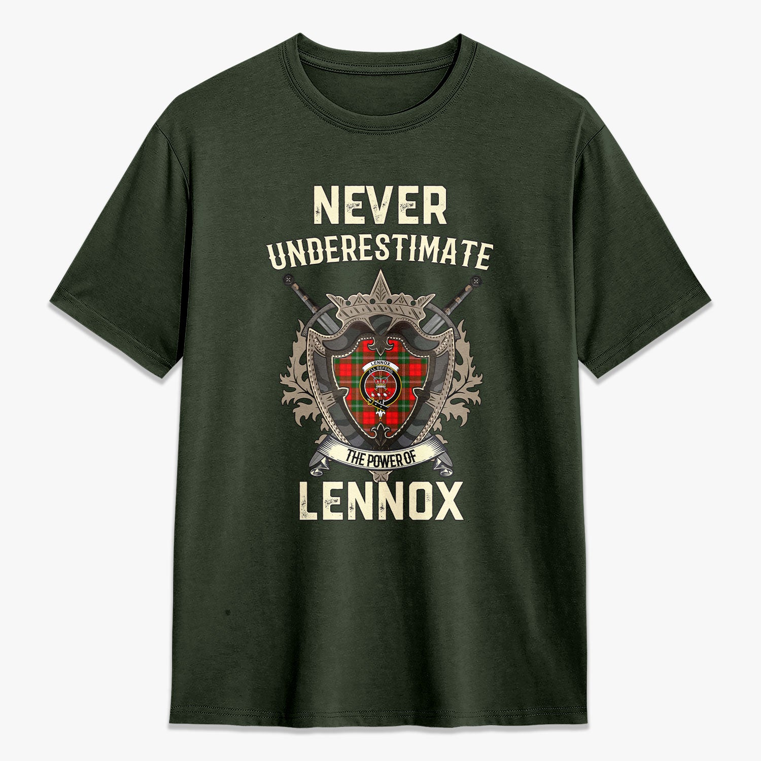 Lennox (Lennox Kincaid) Tartan Crest 2D T-shirt - Never Underestimate Style