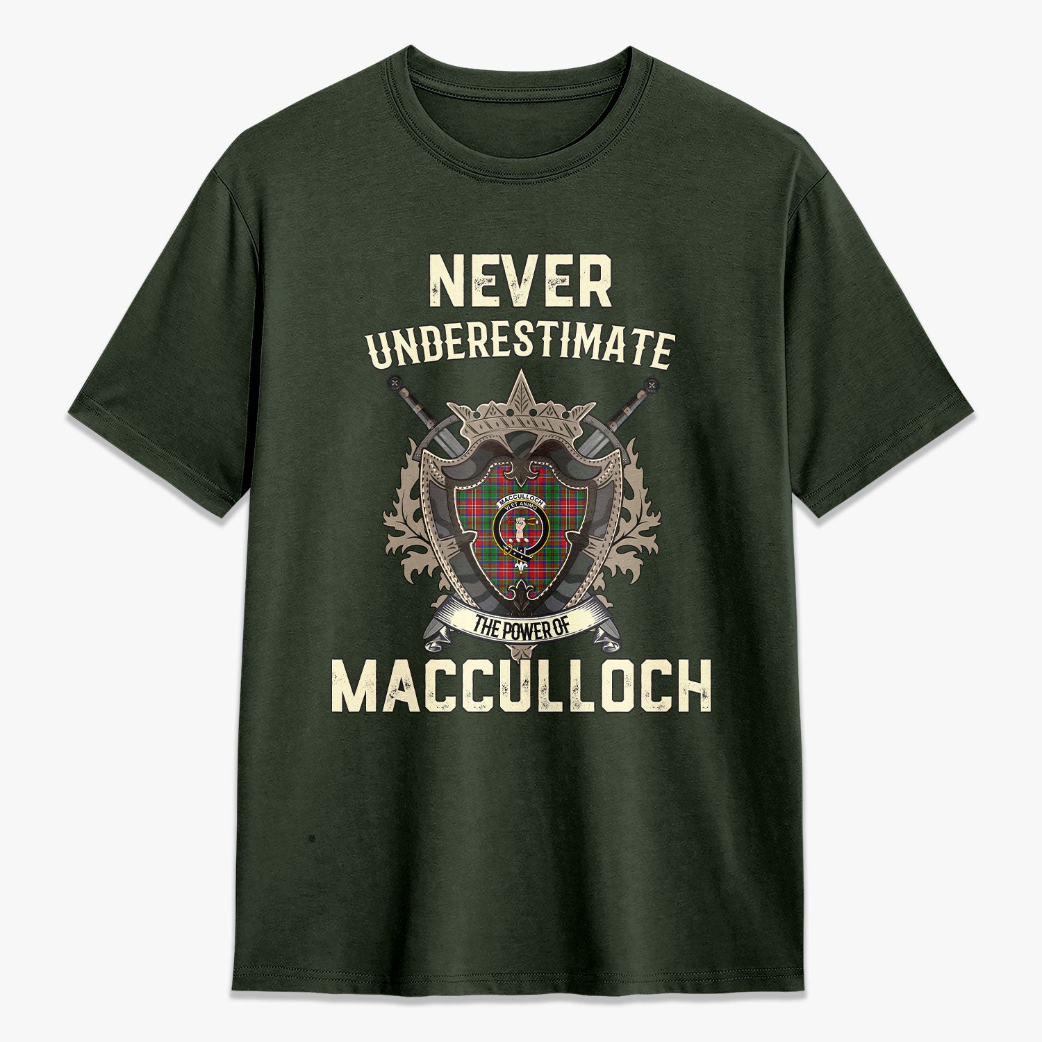 MacCulloch (McCulloch) Tartan Crest 2D T-shirt - Never Underestimate Style