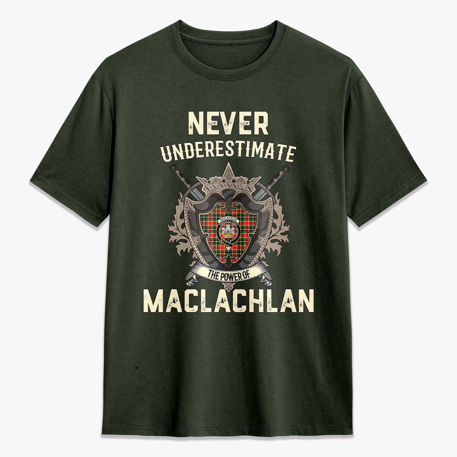 MacLachlan Hunting Modern Tartan Crest 2D T-shirt - Never Underestimate Style