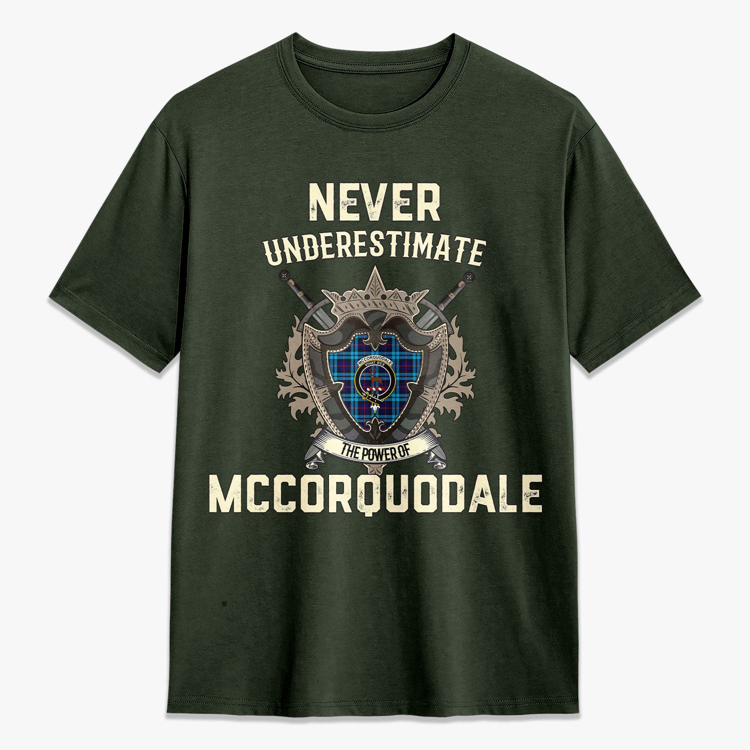 McCorquodale Tartan Crest 2D T-shirt - Never Underestimate Style