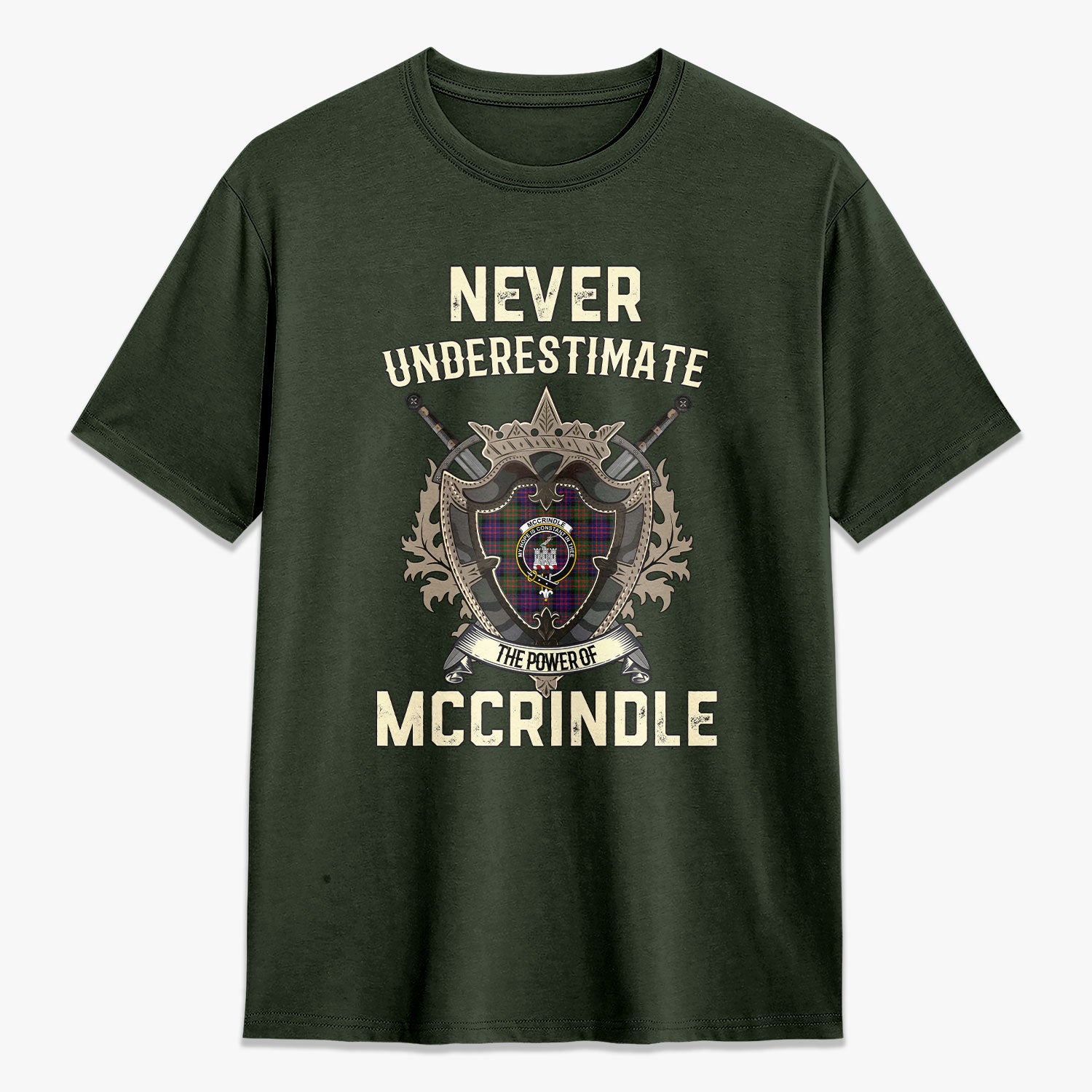 McCrindle Tartan Crest 2D T-shirt - Never Underestimate Style