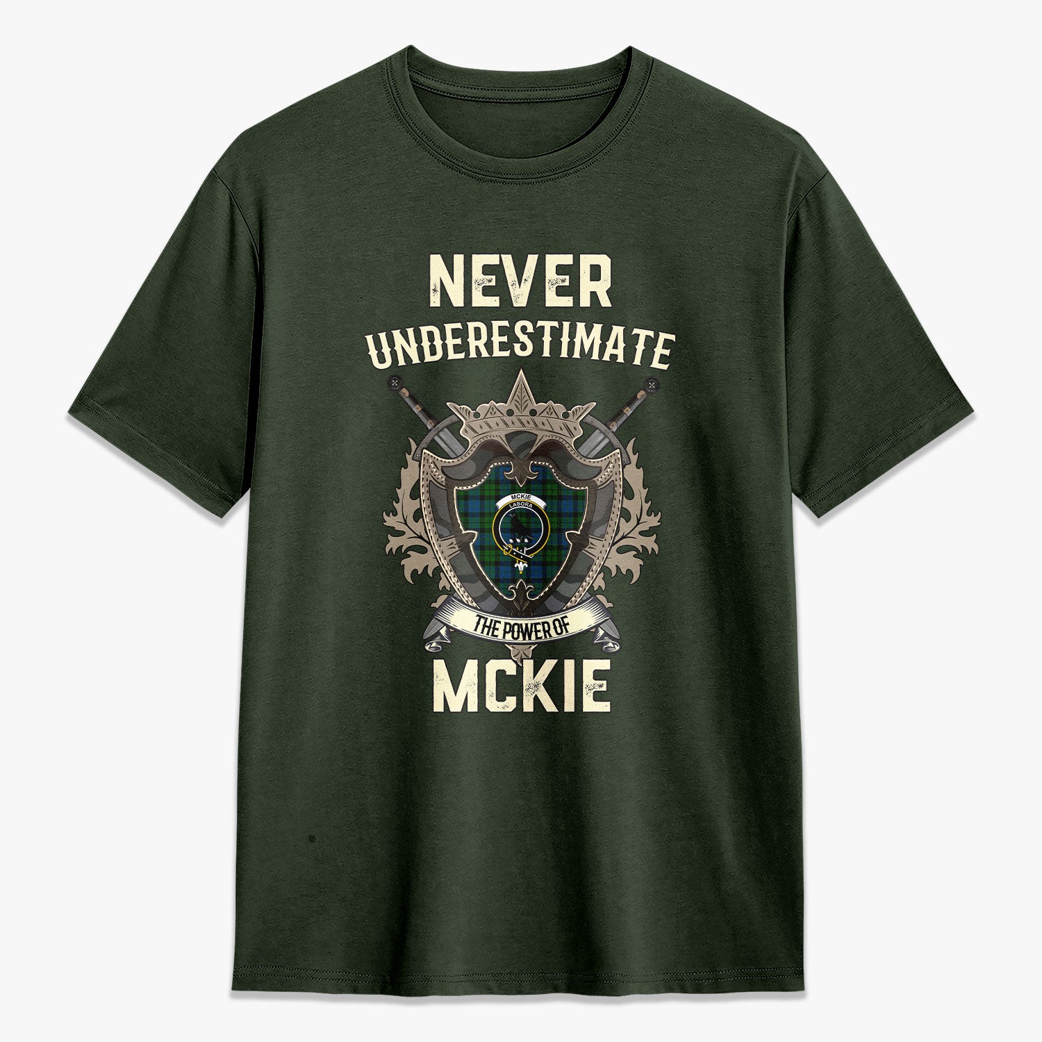 McKie Tartan Crest 2D T-shirt - Never Underestimate Style