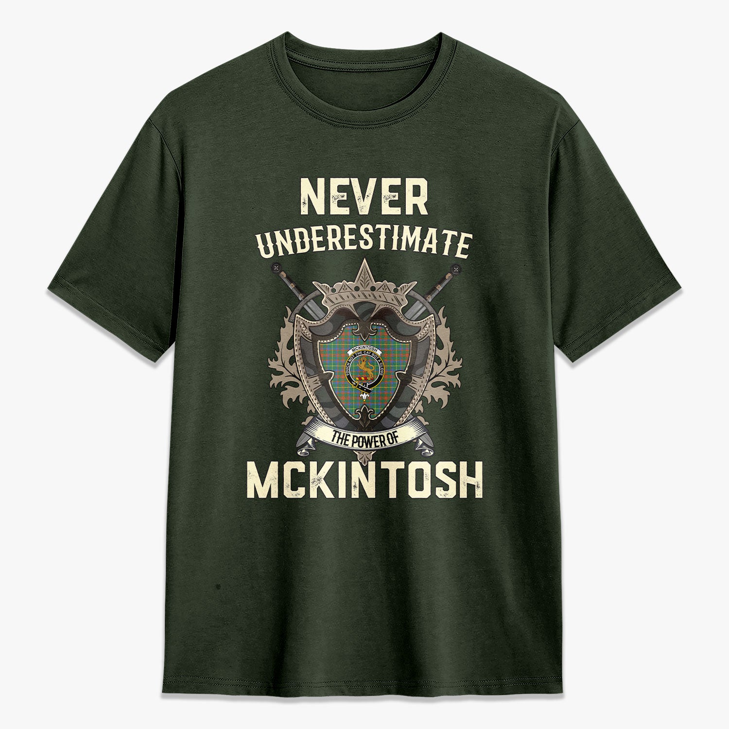 McKintosh Hunting Ancient Tartan Crest 2D T-shirt - Never Underestimate Style