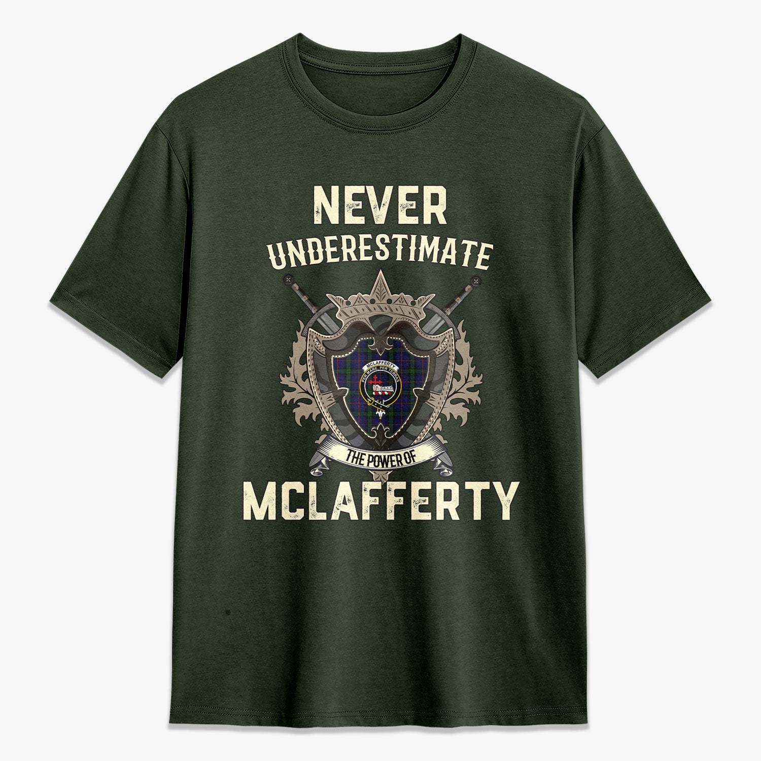 McLafferty Tartan Crest 2D T-shirt - Never Underestimate Style