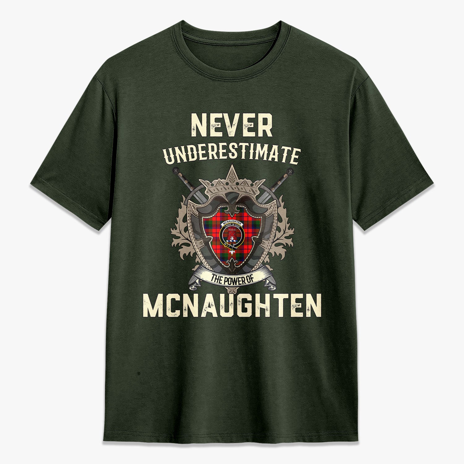 McNaughten Tartan Crest 2D T-shirt - Never Underestimate Style