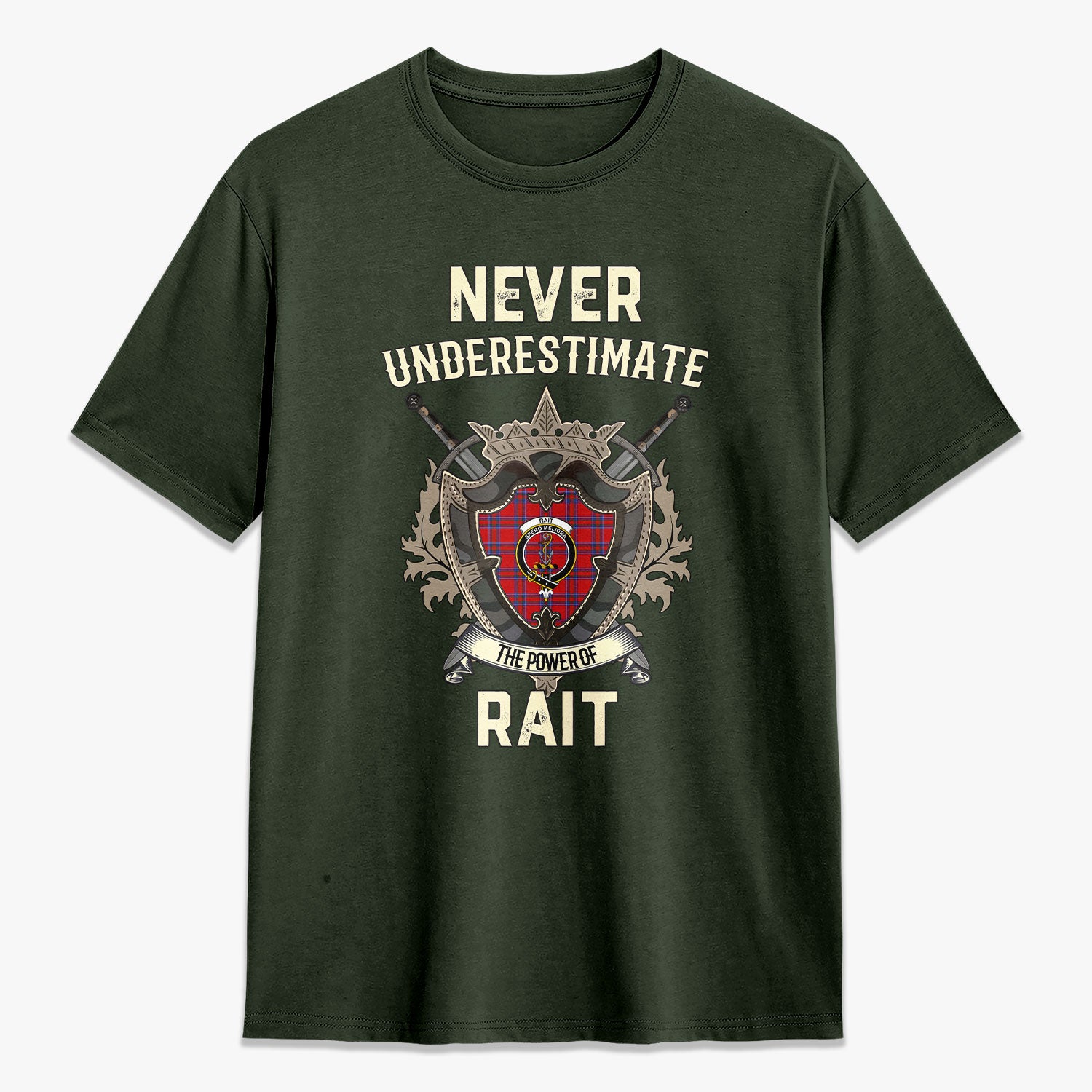 Rait Tartan Crest 2D T-shirt - Never Underestimate Style