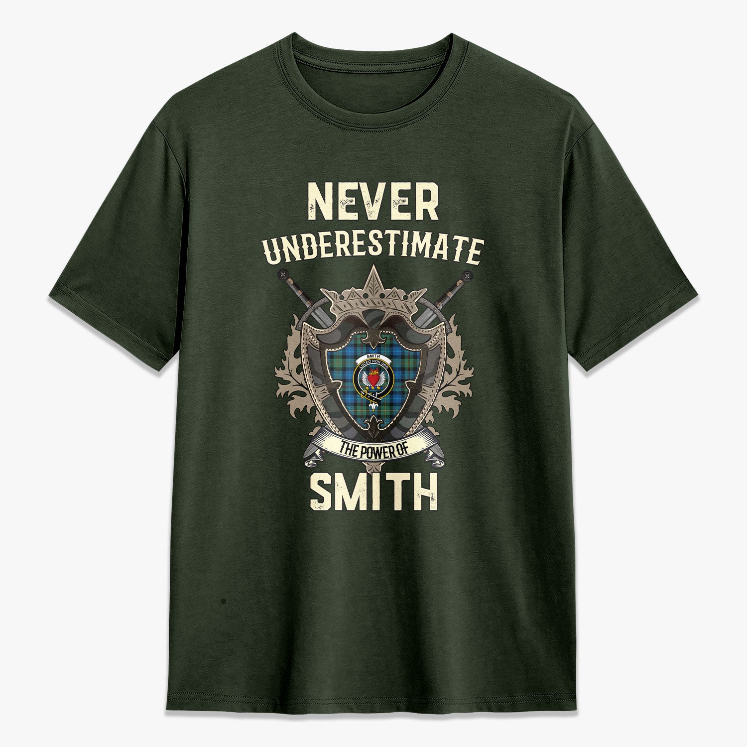Smith Ancient Tartan Crest 2D T-shirt - Never Underestimate Style