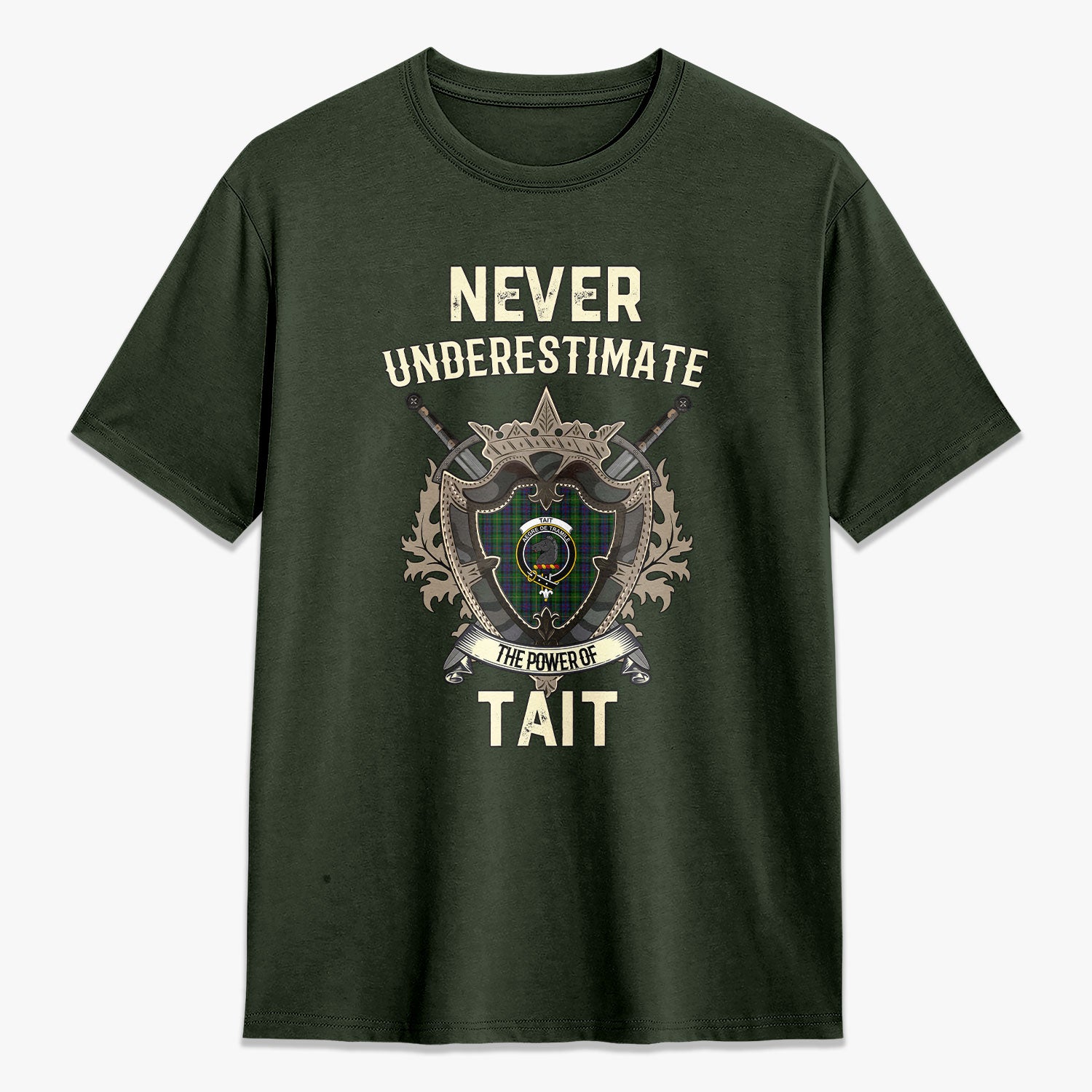 Tait Tartan Crest 2D T-shirt - Never Underestimate Style
