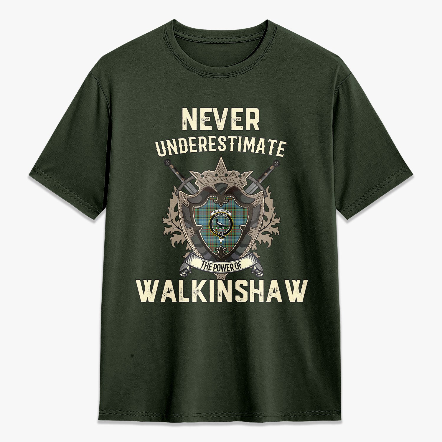 Walkinshaw Tartan Crest 2D T-shirt - Never Underestimate Style