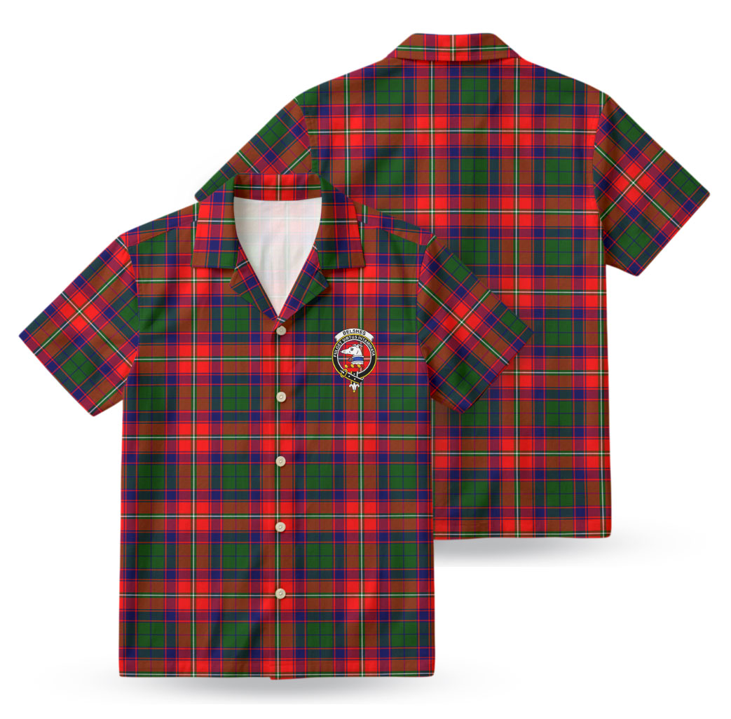 Belshes Tartan Crest Hawaiian Shirt