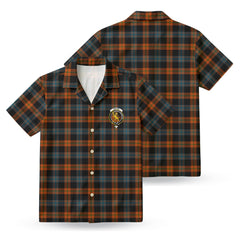 Broun Ancient Tartan Crest Hawaiian Shirt