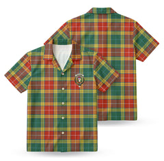 Buchanan Old Sett Tartan Crest Hawaiian Shirt