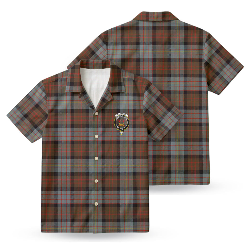 Cameron of Erracht Weathered Tartan Crest Hawaiian Shirt