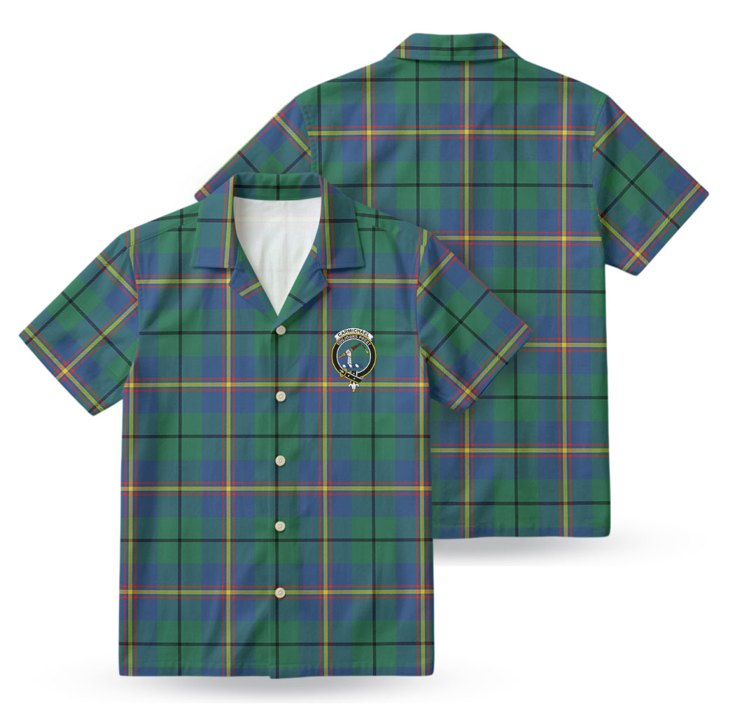 Carmichael Ancient Tartan Crest Hawaiian Shirt